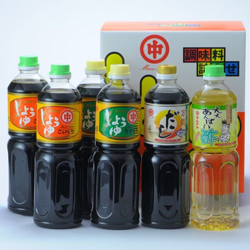 中野醸造 ふるさとの味 6本セット 調味料ギフト マルナカ醤油 兵庫県養父市 化粧箱入り
