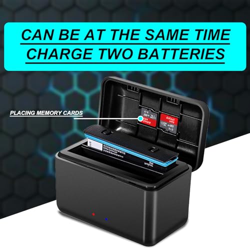Soporte de carga rápida para dos baterías y memorias Micro SD 2