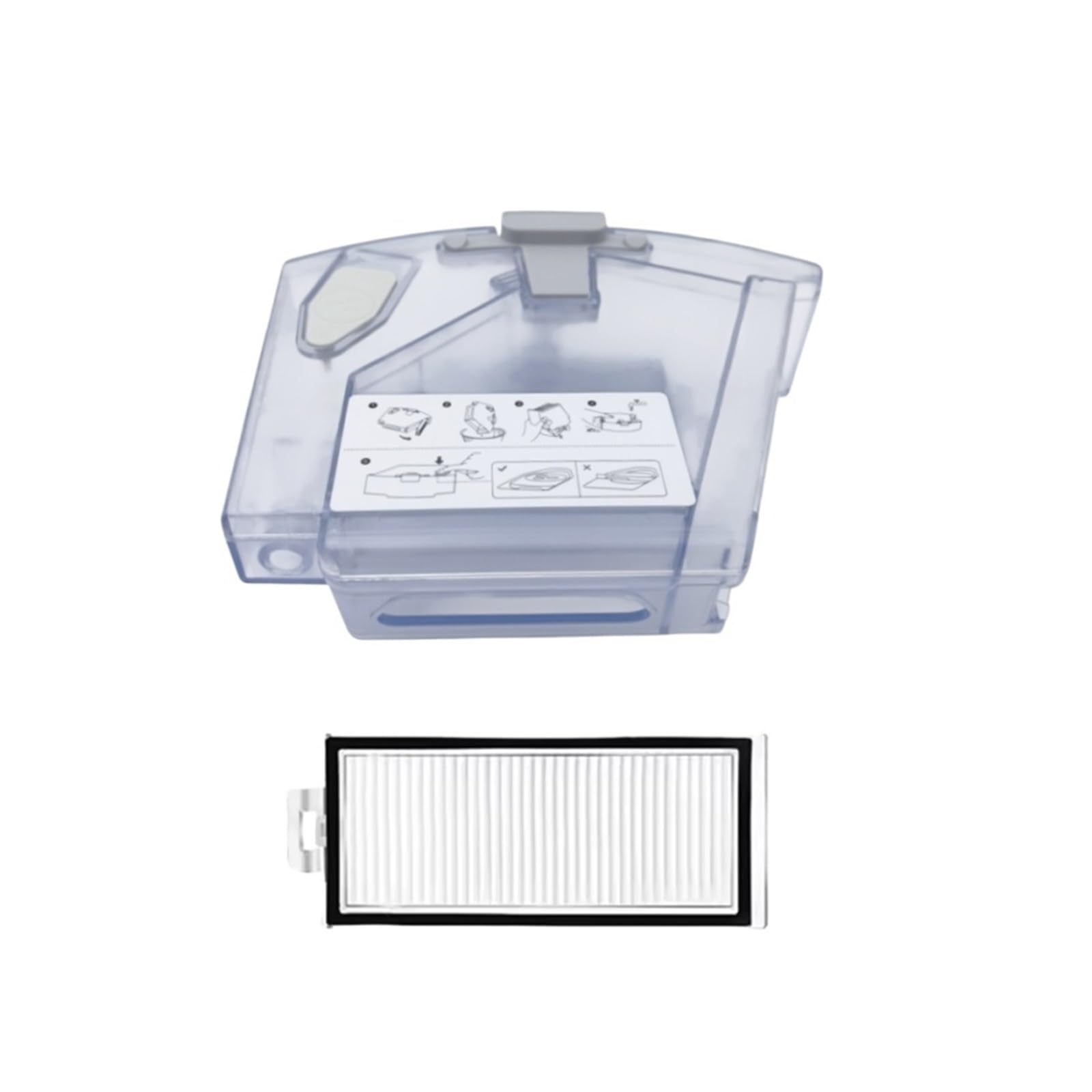 XYMURVVD Replacement Dustbin & Water Tank, Compatible For Roborock，Q8 Max,Q8 Max+– Vacuum Cleaner Spare Parts & Accessories(BlueTankAddFilter)