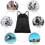 Figarge Leichter Rucksack mit Kordelzug,Große Kapazität Turnbeutel Sportbeutel Nylon Gym Bag mit Aussentasche Verstellbar Turnbeutel Sportbeutel für Herren Damen Kinder für Sport Reisen