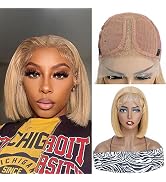 X-TRESS Honey Blonde Bob Wigs 13×4×1 T Part Lace Front Wig 8 Inch #27 Honey Blonde Lace Front Bob...