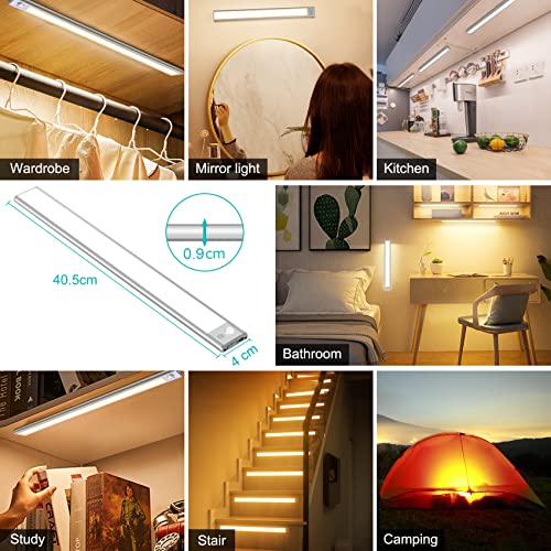 image for 140 LED Under Cabinet Lighting, Ufanore Motion Sensor Closet Lights 40