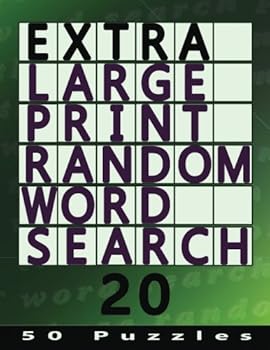 Paperback Extra Large Print Random Word Search 20: 50 Easy To See Puzzles Book