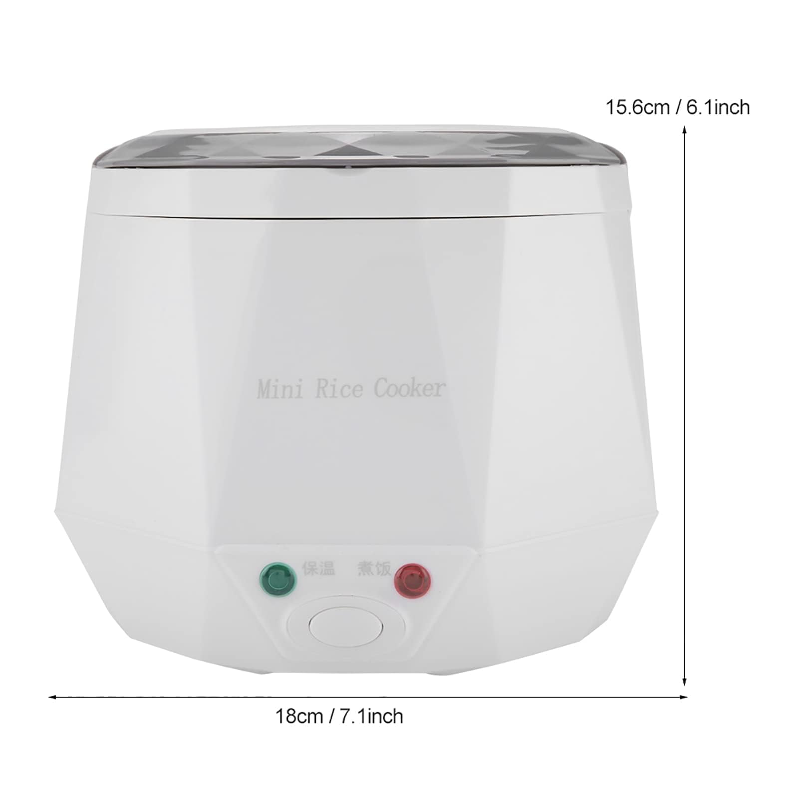 Vaporizador Portátil Multifuncional para Alimentos, Mini Olla Eléctrica de 1,6 L para Uso en Camiones, Ollas Arroceras de 24 V Y 140 W, Pequeños Electrodomésticos(Blanco)