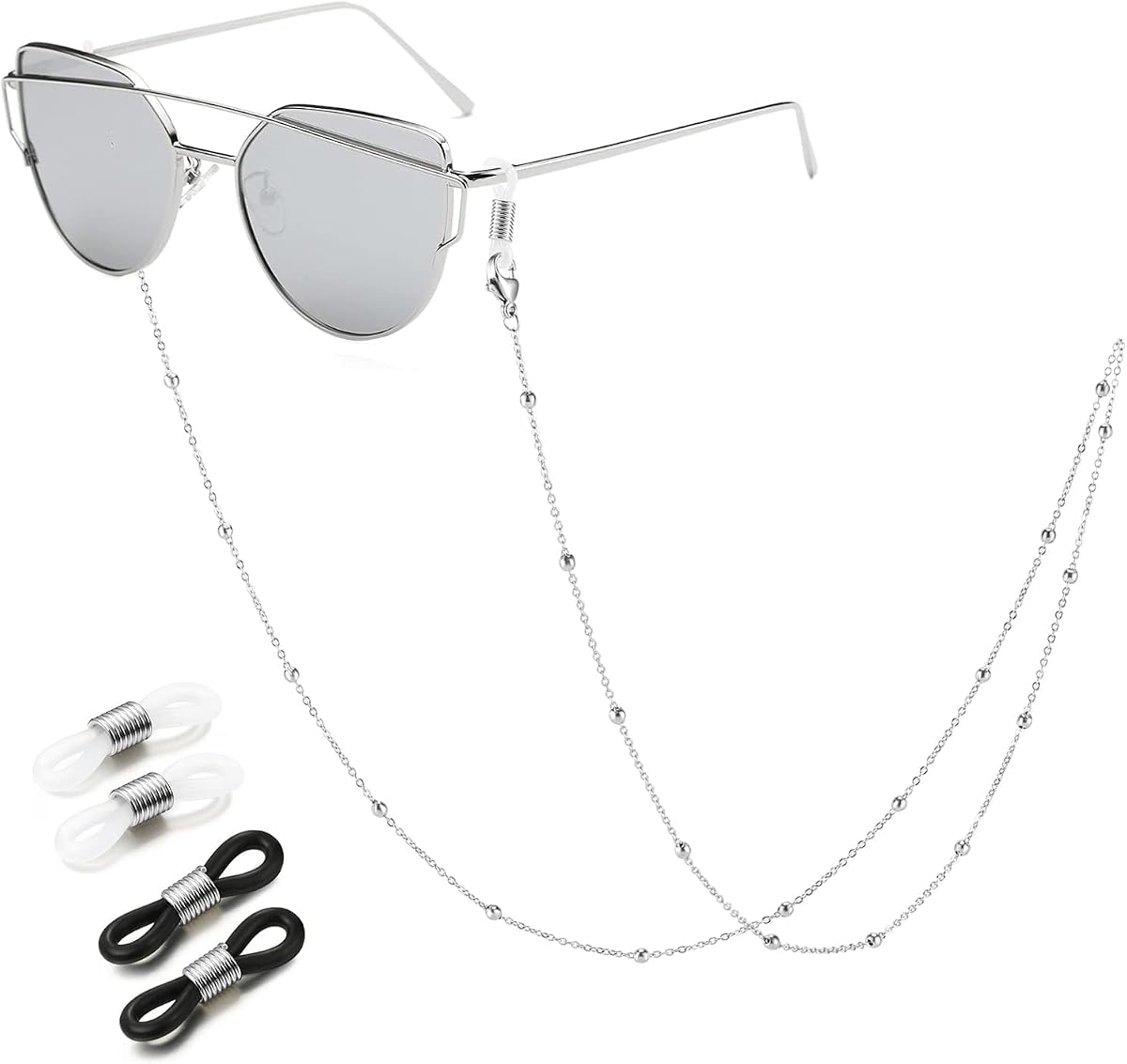 SAM & LORI Stylish Eyeglass Chain for Women-Silver/Gold/Rosegold/Black