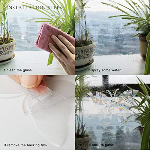 Butterfly Static Window Clings Anti Collision Window Decals For Bird Strikes, Glass Alert Stickers, Stop Birds Flying Into Windows, Set Of 20 #TOP5