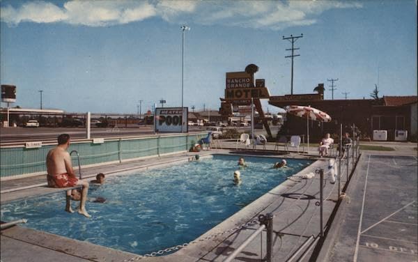 Rancho Grande Motel, Hwy. 99, 50 Lodi, California CA Original Vintage Postcard