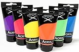 ✔ GÜNSTIG: Unser Produzent MAGI fertigt ausschließlich hochwertige Künstlerfarben für diverse Markenhersteller. Und weil wir alles ohne Zwischenhandel direkt vom Hersteller kaufen, erhalten Sie die Künstler-Acrylfarben zu einem extrem günstigen Preis. Mit 6 Farbtönen je 75 ml bekommen sie 450ml leuchtende Künstlerfarbe und können Ihrer Kreativität freien Lauf lassen.