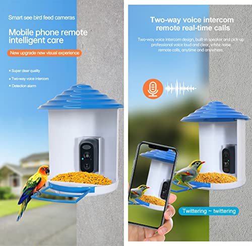 Lyfreen Smart Bird Feeder Camera, 1080P Hd Camera Auto Capture Bird Videos, Bird House With Solar Panel And Built-In Microphone,Super Clear Night Vision,128G High-Speed Tf Card #TOP1