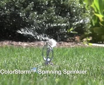 Dramm 15072 ColorStorm Spinning Sprinkler, Orange