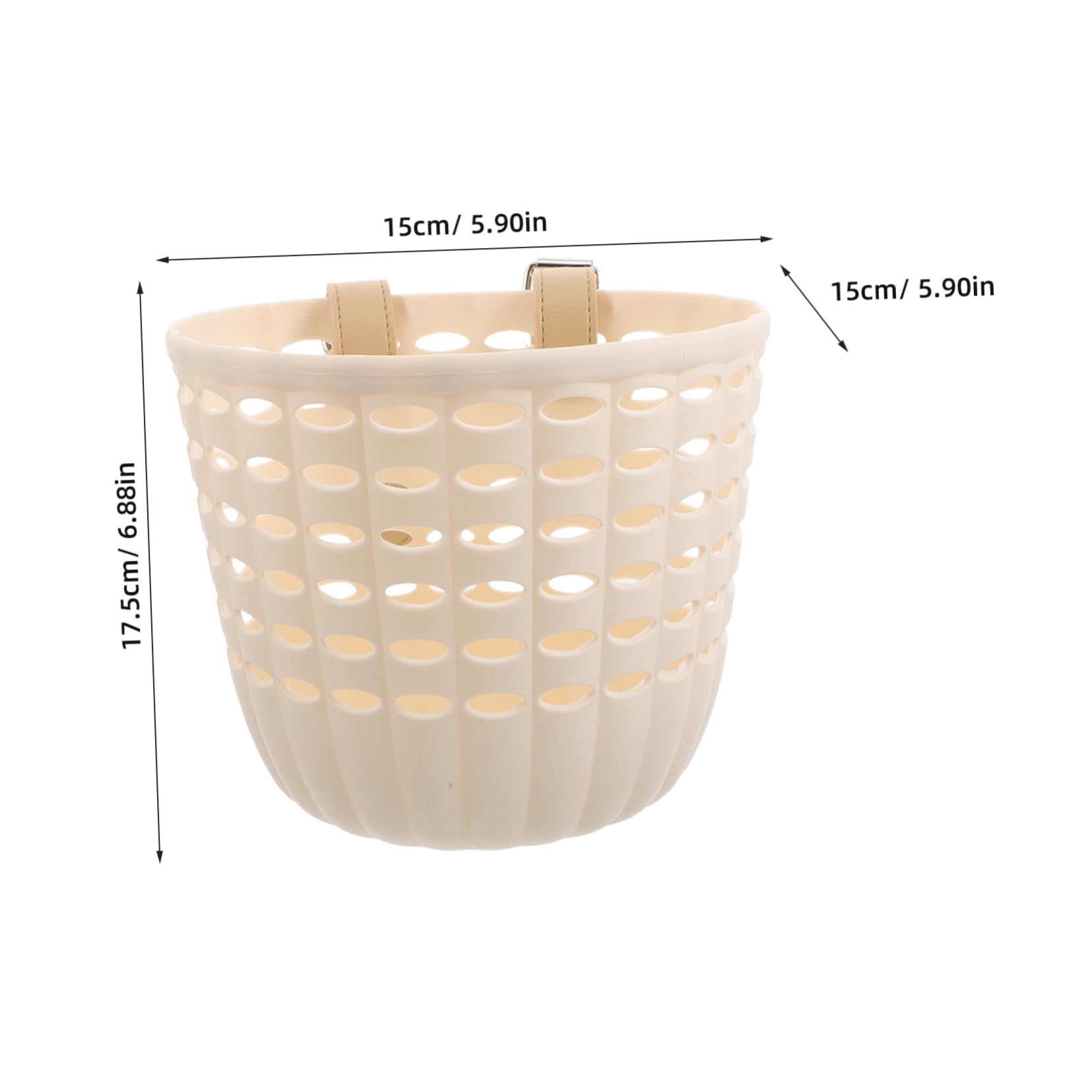 Kisangel 2pcs Front Bike Carrying Basket for Kids: Plastic Handlebar Baskets for Children Bicycle Scooter Tricycle Installation for Riding