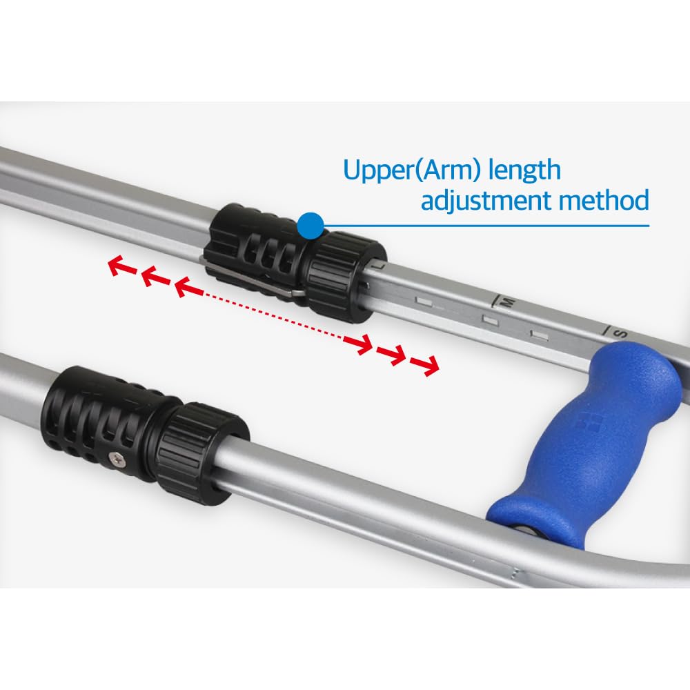 1 par (2 muletas) - Muletas debajo del brazo de aluminio de tamaño universal