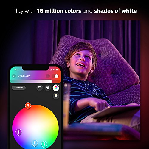 Philips Hue 2-Pack Premium Smart Light Starter Kit, 16 Million Colors, For Most Lamps & Overhead Lights, Works With Alexa, Apple Homekit And Google Assistant, Soft White #TOP3