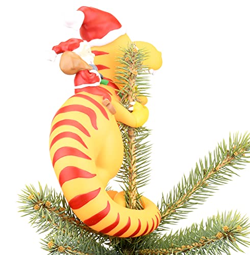 Tree Buddees Santa Riding A T-Rex Funny Christmas Tree Topper - Large 10" #TOP4