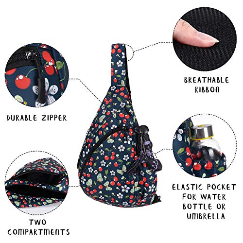 Sling-Bag-Backpack-Shoulder-Crossbody-Backpack-for-Women-Men-Multipurpose-Rope-Bag-Casual-Daypack-for-Outdoor-Travel-Hiking-Cycling-cherry-and-butterfly