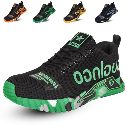 artSew Sicherheitsschuhe Herren Arbeitsschuhe mit Stahlkappe Leichte Damen Atmungsaktiv Bequeme Arbeitsk Industrie Schutzschuhe rutschfeste Männer Sicherheit Sneaker Baustelle Landwirtschaft (37 EU)