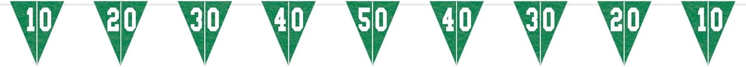 Amscan International 9903784, 10 m plastica Pennant banner-red