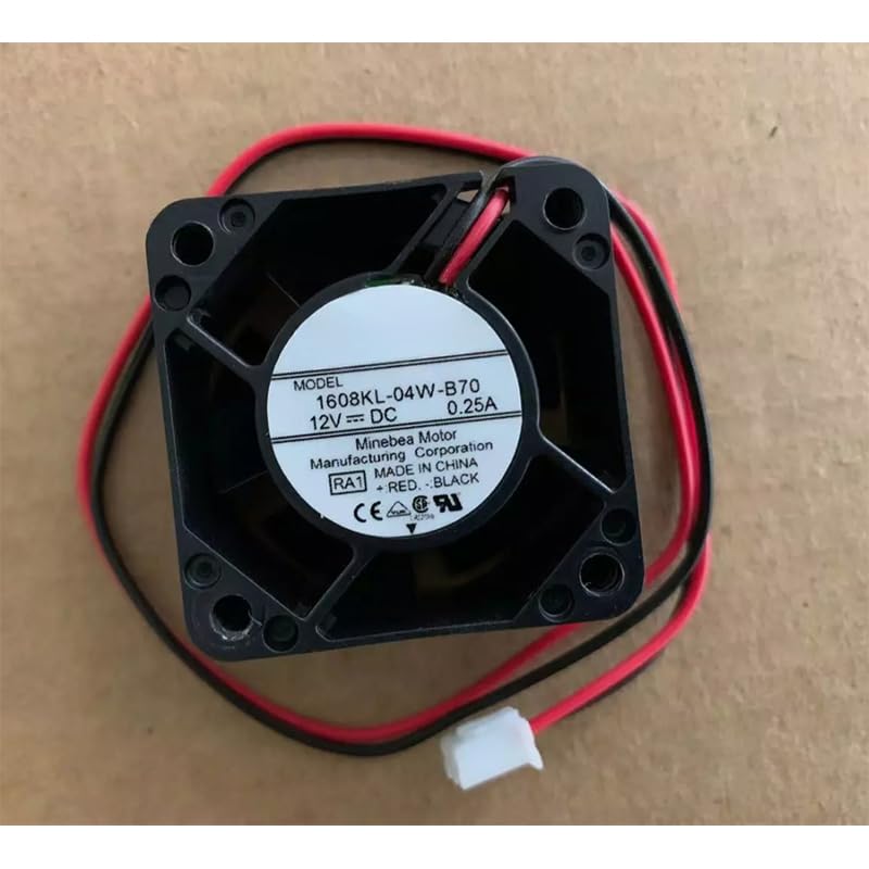1608KL-04W-B70 DC Axial Cooling Fan，40 * 40 * 20 12V 0.25A，Sleeve Bearing 2-Pin for 3D...