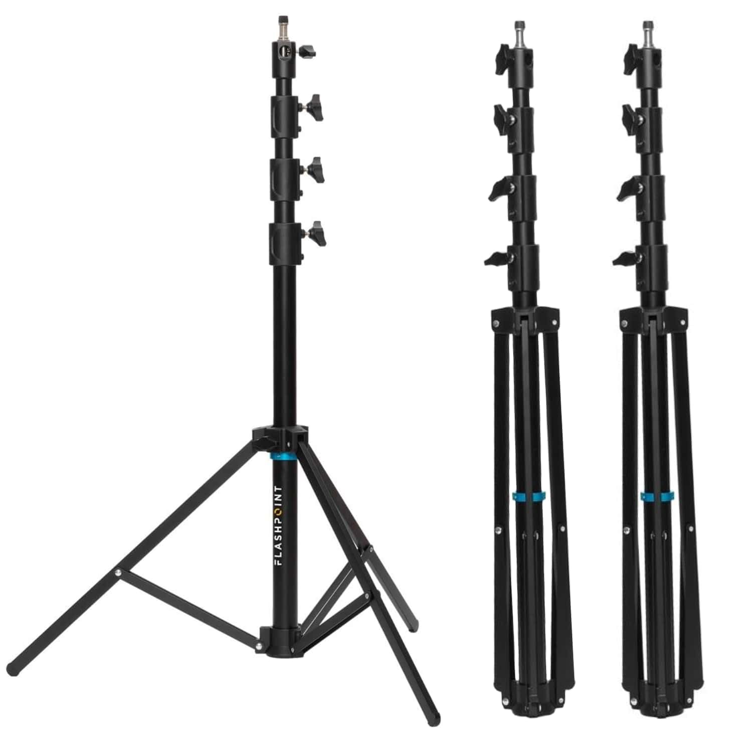 Flashpoint 7' Air-Cushion Heavy-Duty AutoStand Pro, Black, 3-Pack