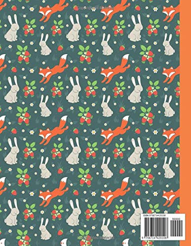 Notebook: Rabbits And Fox Composition Notebook College Ruled, Rabbits And Fox Notebooks, School Supplies - Image 2