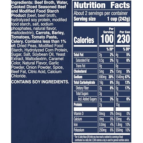 Image of Progresso Traditional, Ready to Serve Beef Barley Soup, 19 oz. (Pack of 12)