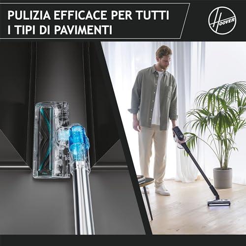 Hoover Pet Edizione Speciale, Aspirapolvere Senza Fili, Manovrabilità A 360° Per Tutti I Tipi Di Pavimenti, Spazzola Anti-Groviglio Con Luci Led E Mini Turbo Spazzola Per I Peli Di Animali [HF416BF] - 4