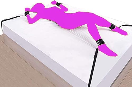 Sex Tie Downs Under Mattress for King Bed Restraint Kit for Couples Queen Size Bed Straps Adult Play Bondage Restraints Spreader Bar Ankle Wrist Hand Ties Sex Hand Cuff for Bedroom Toys Sweatshirt