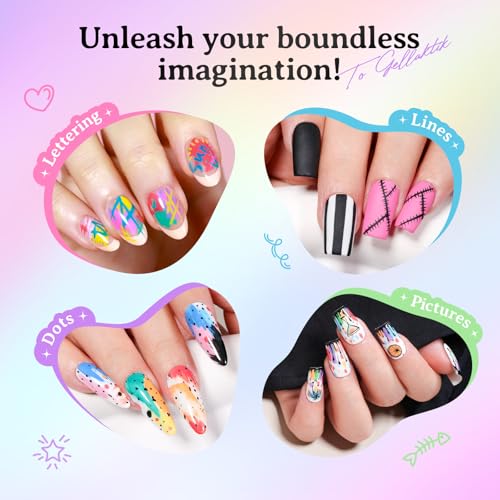 Image of 24 Colors Nail Art Pens Set for DIY Nail Art, 0.7mm MarkerPen | Dual-Tip, Quick Dry, Non-Toxic ＆ Odorless, Nail Polish Pens for Paint /Dotting /Liner, Beginner & Travel Friendly, Great Gift