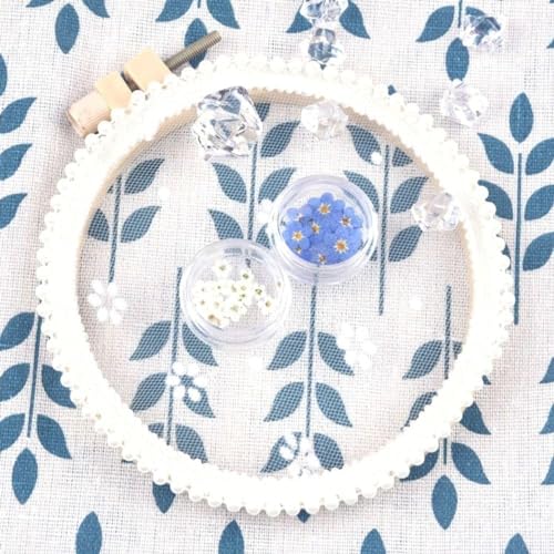 20 piezas flores secas prensadas Purple Forget Me Not para manualidades miniatura 2