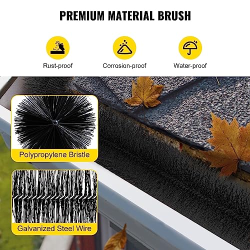 Brosse de gouttière cylindrique Easy on Gutter Guard pour l'extérieur - Lot de 40 - 6