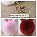URSFUR Rabbit Ball Keychain Soft Ears Key Chain Ring Hook Phone Bag Pendant