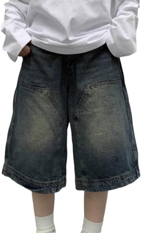 Mens Jorts Y2k Baggy Vintage Grunge Jean Shorts Hip Hop Streetwear Denim Shorts Summer Casual Skater Jorts - Image 2