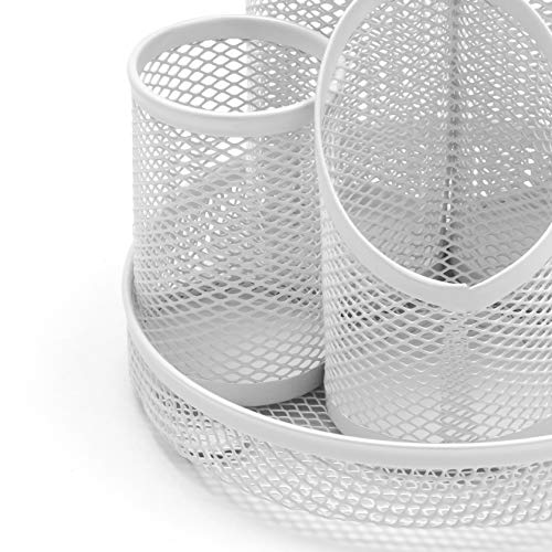 Osco DT5 Arctic White Wire Mesh 5 Tube Pen Pot