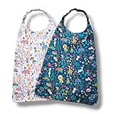 micro éponge de bambou Lot de 2 serviettes de table élastique de cantine maternelle pour enfants - Grand bavoir a enflile