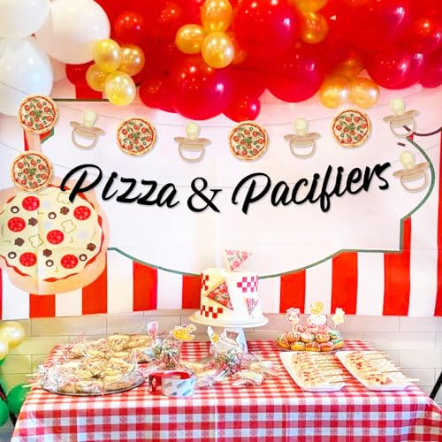 Idée Déco Bébé Décorations Fête Prénatale Thème Pizza et Sucettes - 4