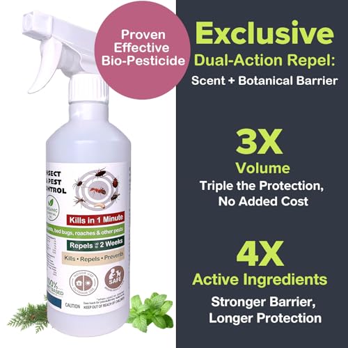 Image of 1.5 Gal Organic Peppermint Oil Spray for Bugs - Natural Insect Repellent & Pest Control for Ants, Roaches, Spiders & More, Indoor & Outdoor for Home, Car, Bedroom & Yard, Pet-Safe Ant Repellent Spray