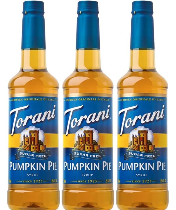 Torani Sugar Free Pumpkin Pie 750 ML (Pack of 3)