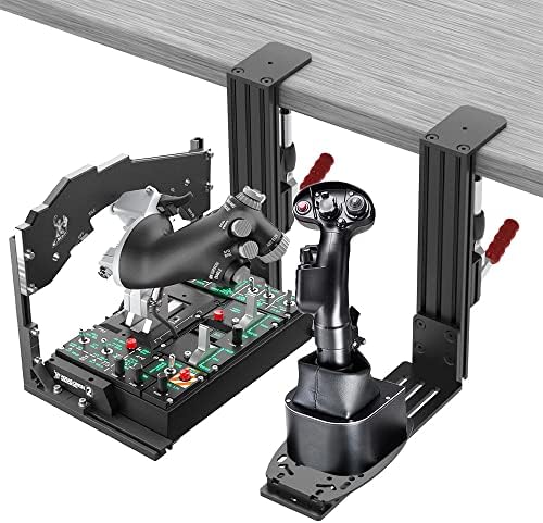 JUYEER Hotas Desk Mount Compatible for T.16000M FCS/TCA Officer Pack Airbus/VKB Gunfighter MK.lll/Logitech X52/X52 Pro/X56/X56 Rhino/Thrustmaster Warthog 10C and other HOTAS series flight simulation controller
