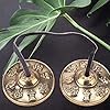 Tibetan Tingsha Cymbals, Tibetan Yoga Meditation Cymbals Bell,6.5 cm Meditation Chime Bells,Handcrafted Tibetan Meditation Bell Buddhist Percussion Instrument(1#) #2