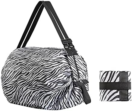 Foldable Shopping Bag, Reusable Foldable Shopping Bag, Foldable Shopping Bags, Lightweight Large Capacity, Portable Shopping Bags, Tote Bags, Snack Storage Bag, Navy Blue