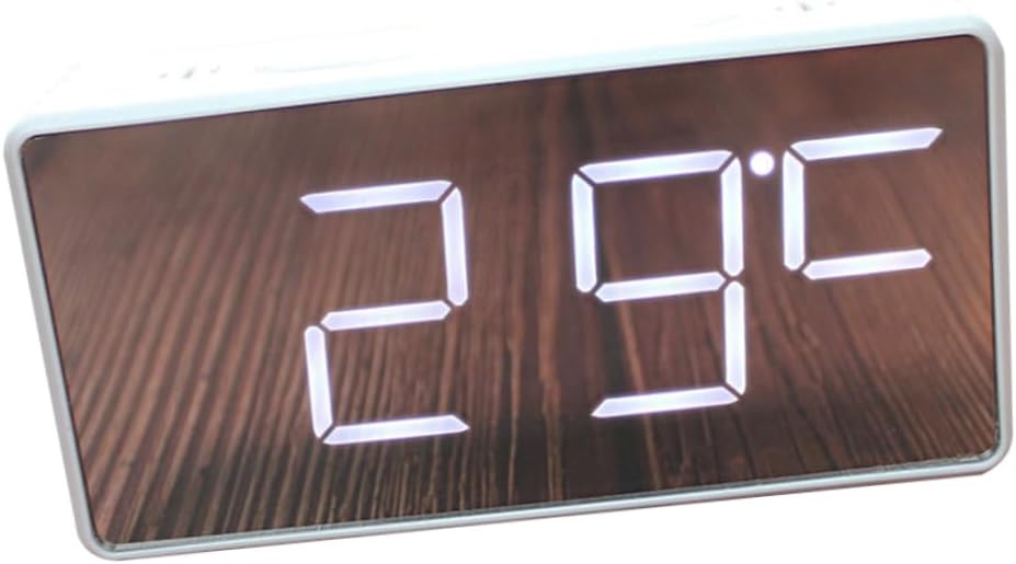 Cabilock 3pcs Modern Led Digital Clock Battery Operated Alarm Clock Wall Mirror Surface Easy to Use