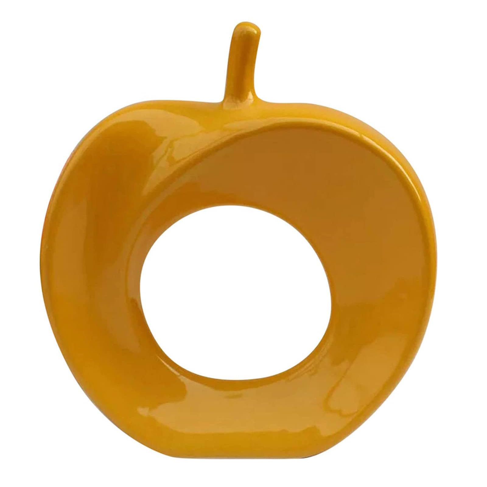 JTBDWOSK Apple Ceramic Statue Ornament Ceramic Artwork Sculpture Home Decoration Used in Living Room Bedroom Study Office Decor Figure,Yellow