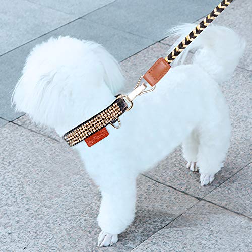PetsHome Dog Leash, Pet Leash Strong Durable 6 FT Leash for Control Safety Training, Walking Lead for Small to Large Dogs Black