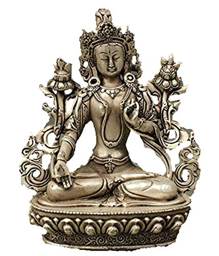 Statue de Bouddha anti-stress : retrouvez le calme avec la Tara Blanche en cuivre