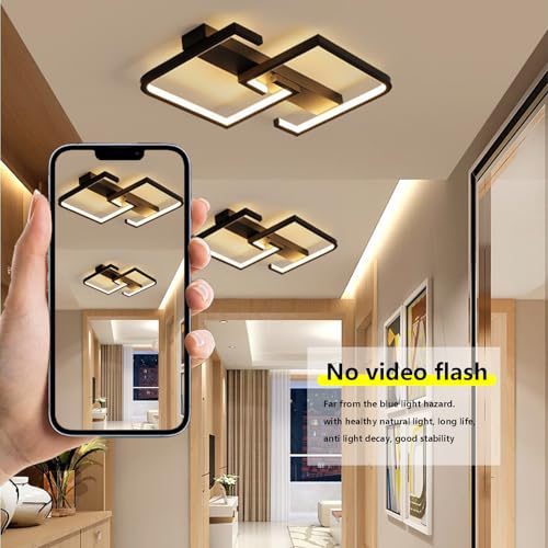 Lampe de plafond moderne acrylique géométrique éclairage intérieur modulable avec télécommande - 3