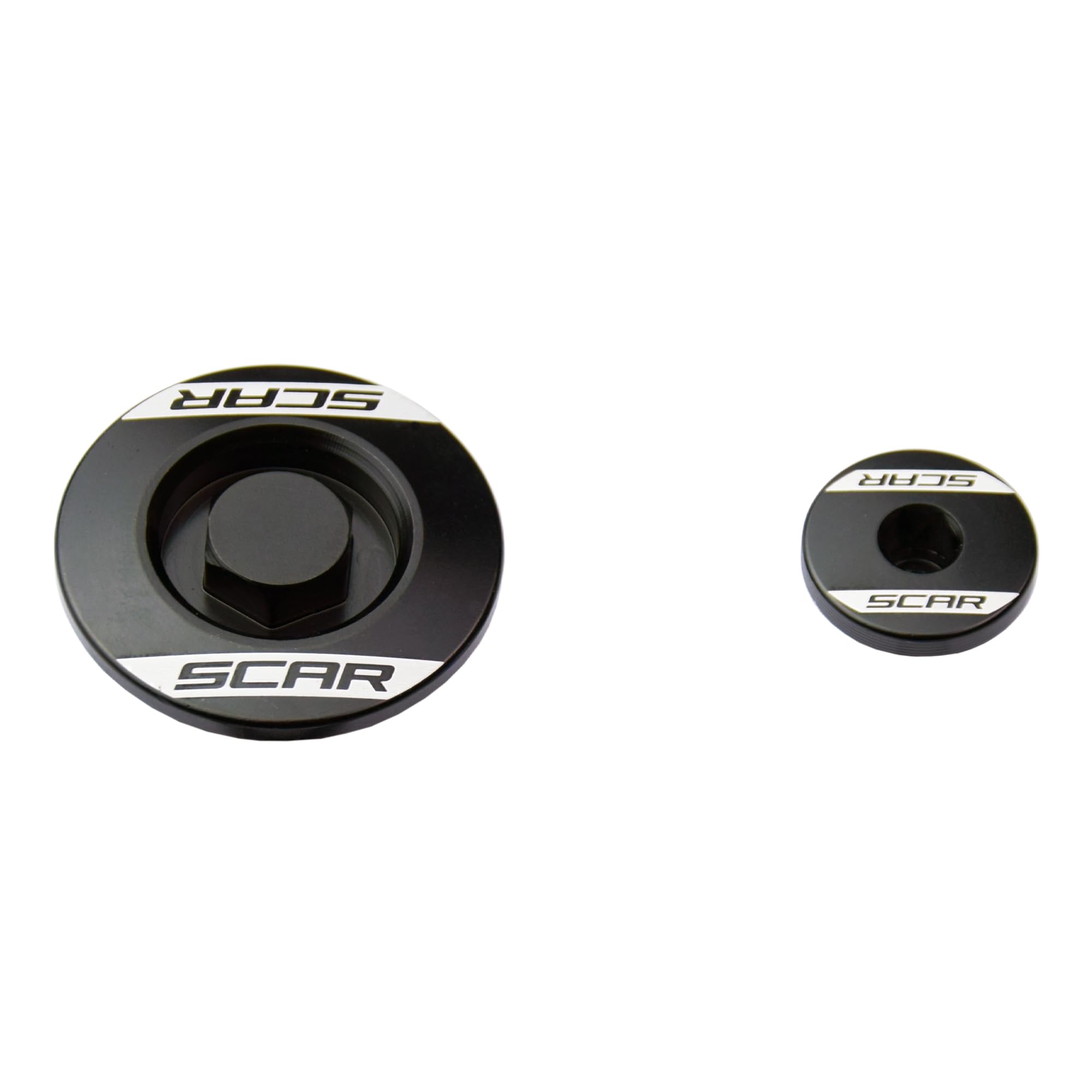 SCAR Kit bouchons moteur couvercle allumage Compatible avec KAWASAKI KX-F KXF 250 KX250F KXF 450 KX450F 08-26 - Noir