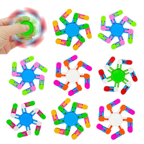 8PCS Fidget Spinner Toys for Kids,Deformed DIY Spinners Handheld Sensory Toy for Autism Teenagers,Party Favours Birthday Gifts Adult Teenage,Funny DIY Stress Relief Fidget Toys for All Ages