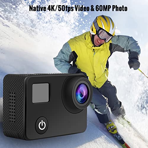 IXROAD Camera Sport 4K 50fps Action Cam WiFi EIS Appareil Photo Etanche 40M avec Écran Tactile, Télécommande, 2 Batteries et Accessoires - Image 3