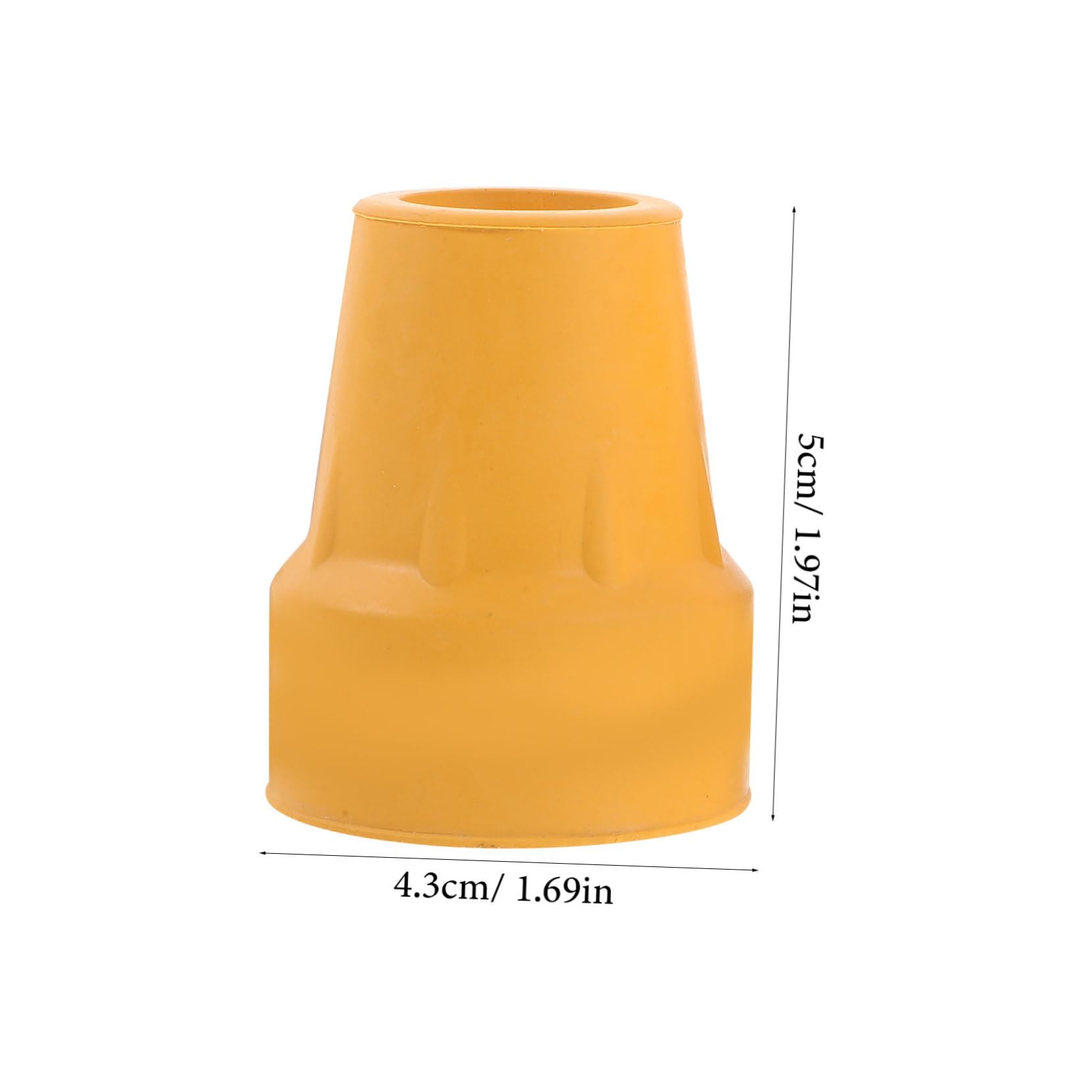 BESTYASH 3 Ensembles De Pointes De Bâtons De Marche Coussinets Anti Pour Chaussures Poignée Pied Tampon Marcher De Marche Remplacement Caoutchouc Jaune 4 Pièces * 3