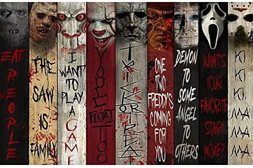 HL Lospeces Diamond Art Kits for Adults and Kids, Full Drill Round Rhinestone Paint with Diamonds, Horror Story Diamond Painting and kits (12X16 Inch)